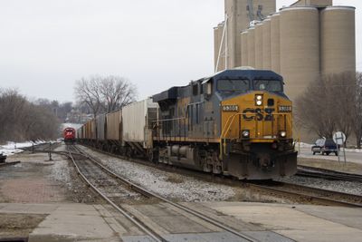 Southbound grain train