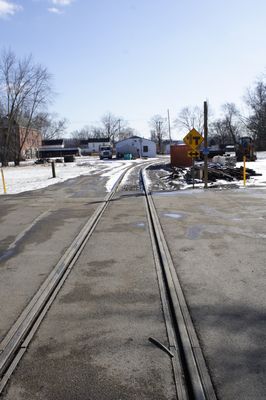 B&O street running trackage in Marietta, OH