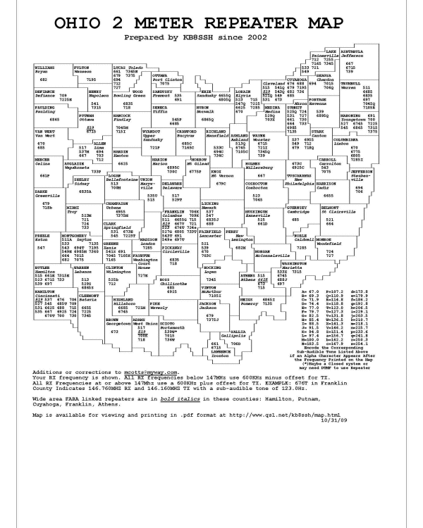 2m Ham Repeaters In Illinois Map - Map